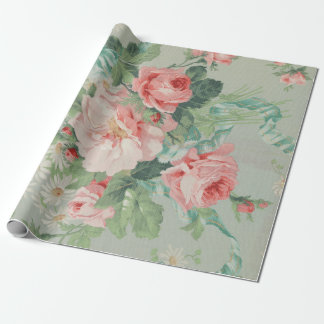 Fransk Land Vintage Antique Cabbage Ro Presentpapper