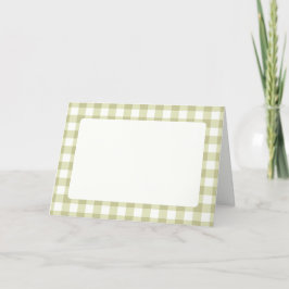 Fransk landsbygd äng Gingham - salvia grön rutig. Meddelande