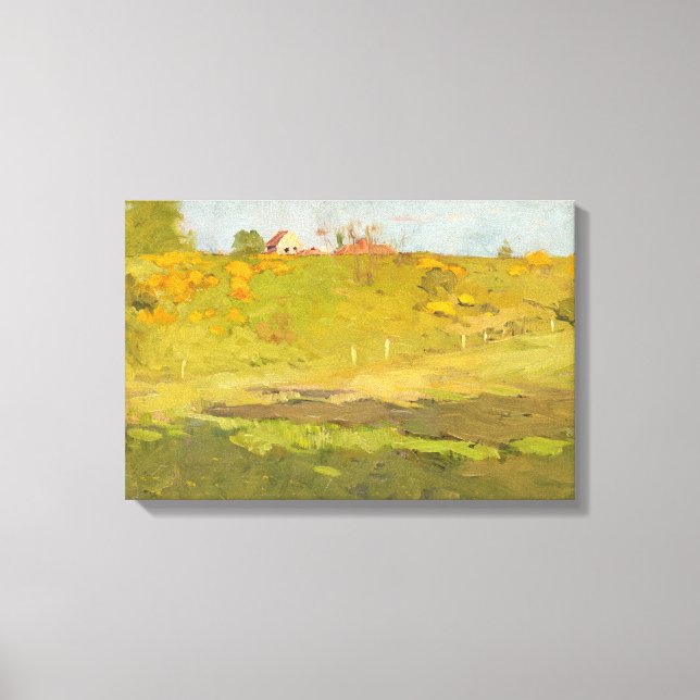 Fransk Landsbygdens landskap (av Georg Pauli) Canvastryck (Framsida)