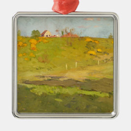 Fransk Landsbygdens landskap (av Georg Pauli) Julgransprydnad Metall