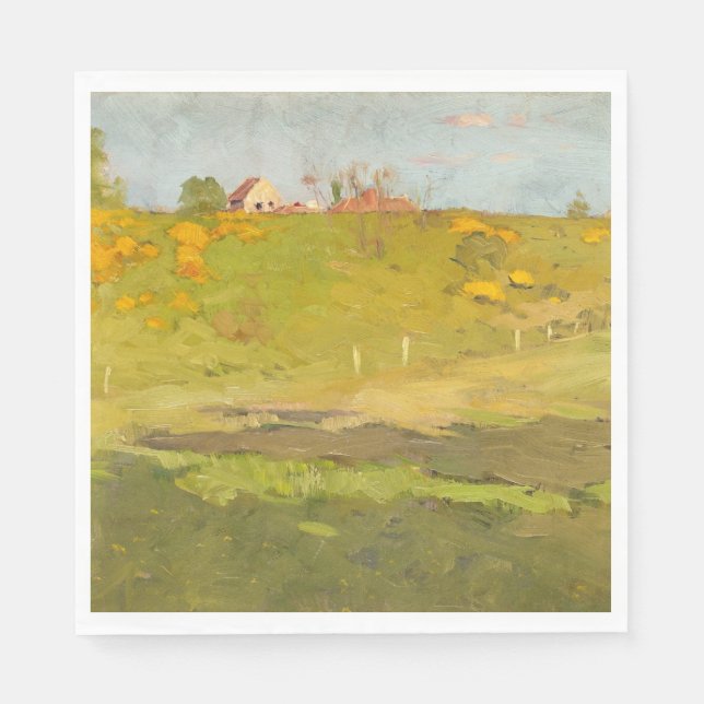 Fransk Landsbygdens landskap (av Georg Pauli) Pappersservett (Framsidan)