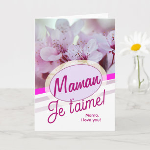 Fransk Language Maman Je T'aime for Mor Kort