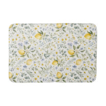Fransk lantlig citron- och vildblommamönster