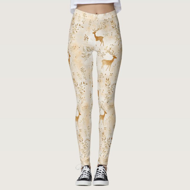 Fransk lantlig dovhjortsmontering leggings (Framsida)