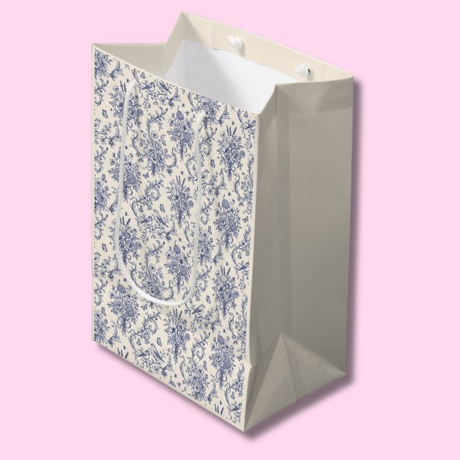Fransk lantlig Toile de Jouy blå mönster  (Skapare uppladdad)