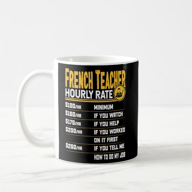 Fransk Lärare - Fransk för timtaxering Kaffemugg (Vänster)