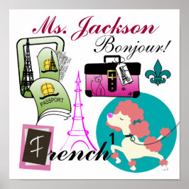 Fransk Lärare Poster/undertecknar - SRF Poster