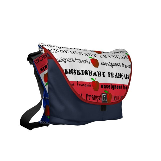 Fransk läraremessenger bag kurir väska (Vänstra Framsidan)