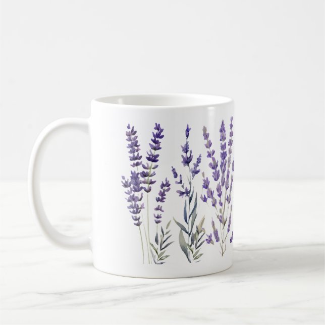 Fransk Lavender Design Kaffemugg (Vänster)