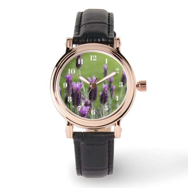 Fransk Lavender Flowers Women's Watch Armbandsur (Framsida)