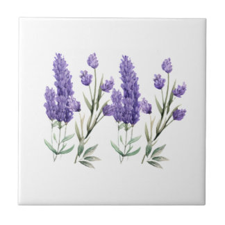 Fransk Lavender Mönster Kakelplatta