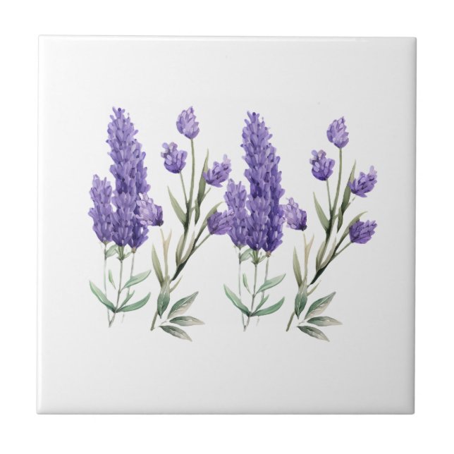 Fransk Lavender Mönster Kakelplatta (Framsidan)