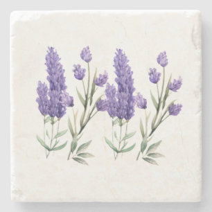 Fransk Lavender Mönster Stenunderlägg