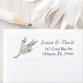 Fransk Lavender-returadressetikett Returadress Etikett