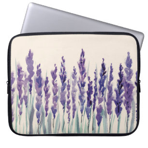 Fransk Lavender: Watercolor Illustration Laptop Fodral