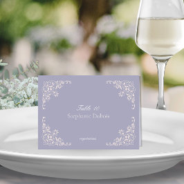 Fransk Lilac Bröllop Placera kort med val av målti
