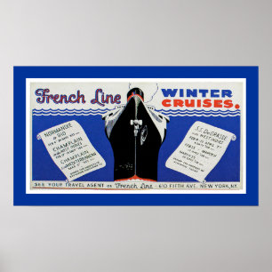 Fransk Line Winter Cruises Poster