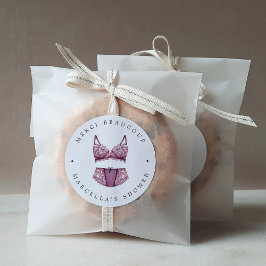 Fransk Lingerie Shower Tack Classic Round Sti Runt Klistermärke
