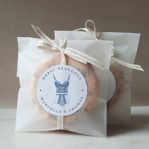 Fransk Lingerie Shower Tack Classic Round Sti Runt Klistermärke