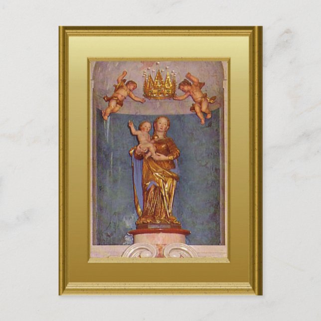 Fransk lokal shrine med St Christopher Vykort (Framsida)