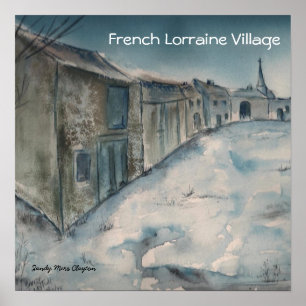 Fransk Lorraine Village Poster