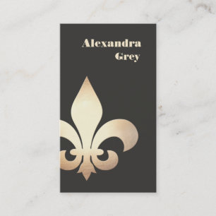 Fransk Löv Fleur de Lis-Affärskortet Visitkort