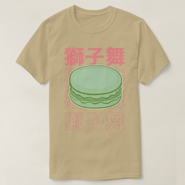 Fransk Macaron Baker Cute Baking Dessert japanska T Shirt (Design framsida)