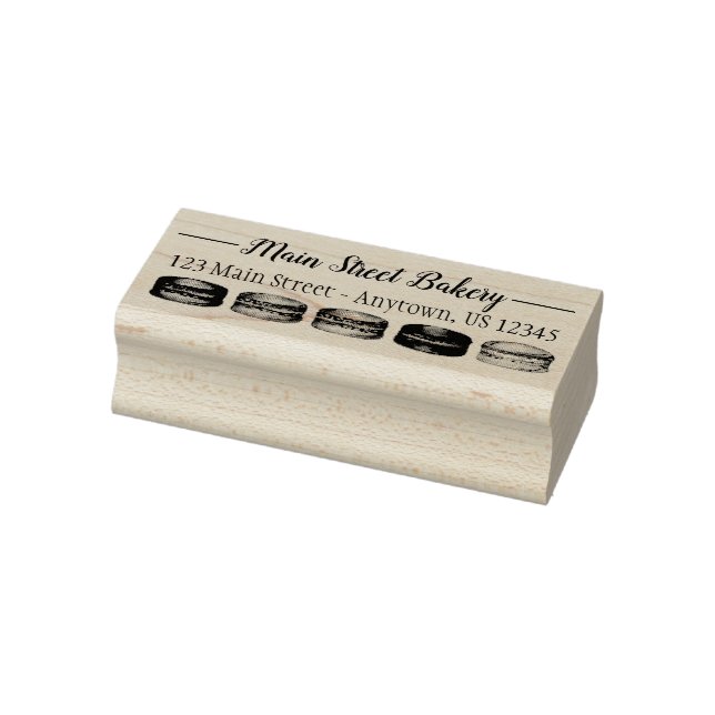 Fransk Macaron Cookies Bakery Pastry Chef Food Stämpel (Stämpel)