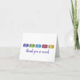 Fransk Macaron Illustration Tackkort Kort