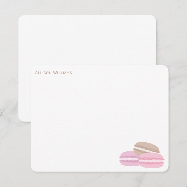 Fransk Macaron Tackkort Inbjudningar (Fram/baksida)