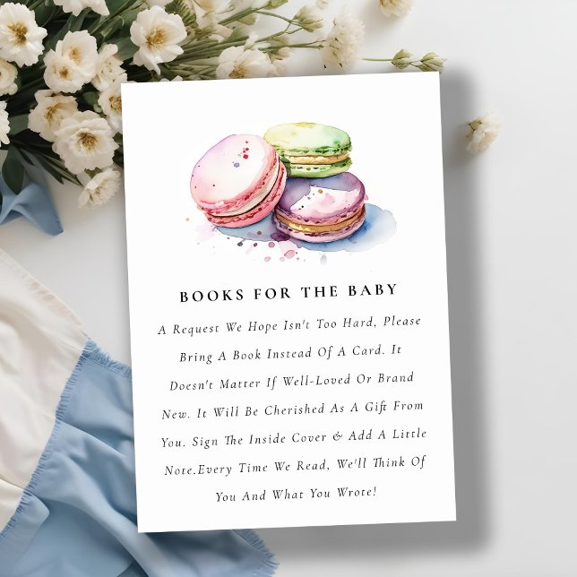 Fransk Macarons bakery Bokar for Baby Shower Tilläggskort (Skapare uppladdad)