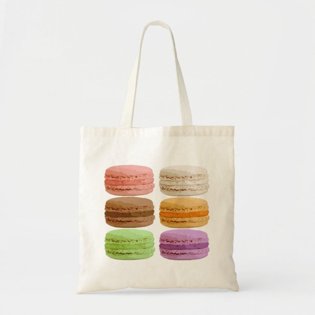 Fransk Macarons - muti-färgade pastell Tygkasse (Framsidan)