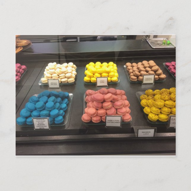 Fransk Macarons | Paris, Frankrike Vykort (Framsida)