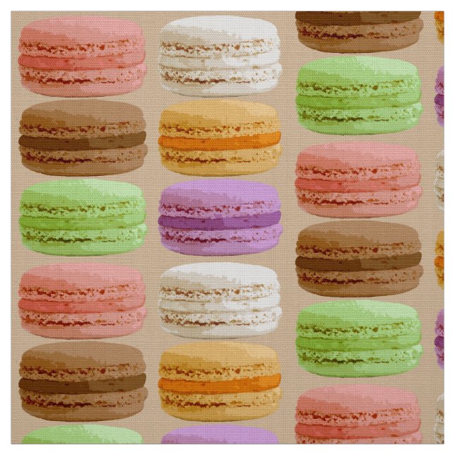 Fransk Macarons - pastellfärger Tyg (Provkarta)