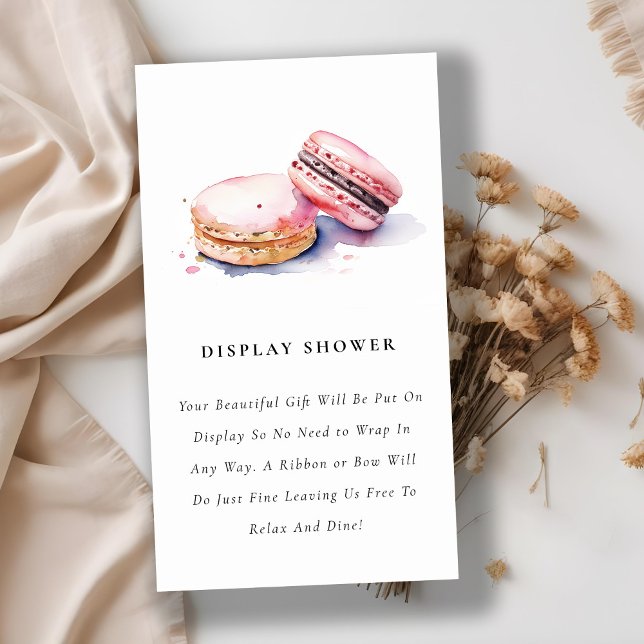 Fransk Macarons Visning Bakery Shower Baby Shower Tilläggskort (Skapare uppladdad)