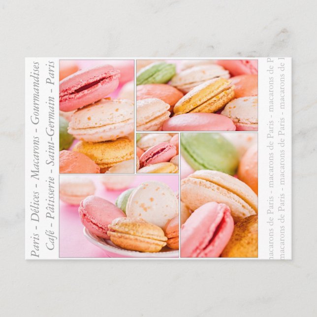 Fransk Macarons vykort (Framsida)