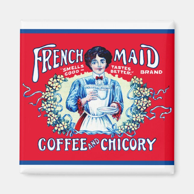 Fransk Maid Coffee Magnet (Framsidan)