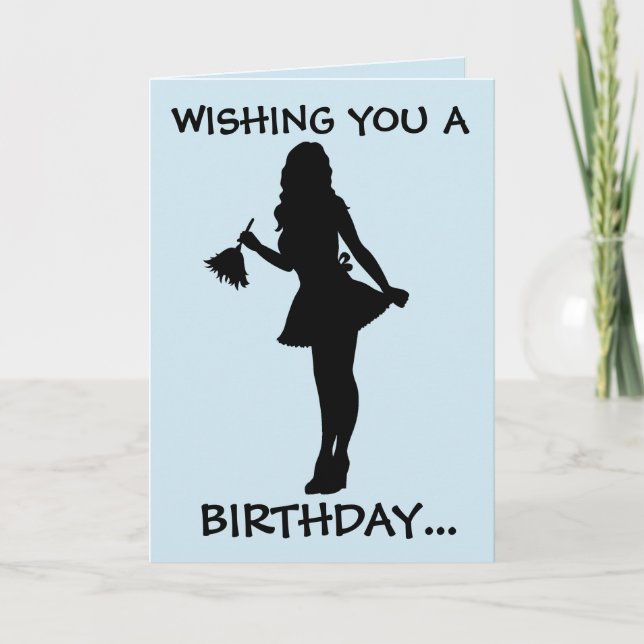 FRANSK MAID GRATTIS PÅ FÖDELSEDAGEN GREETARD KORT (Framsida)