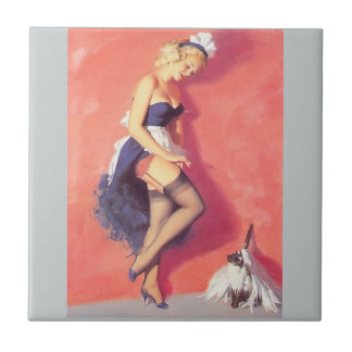 Fransk maid kakelplatta