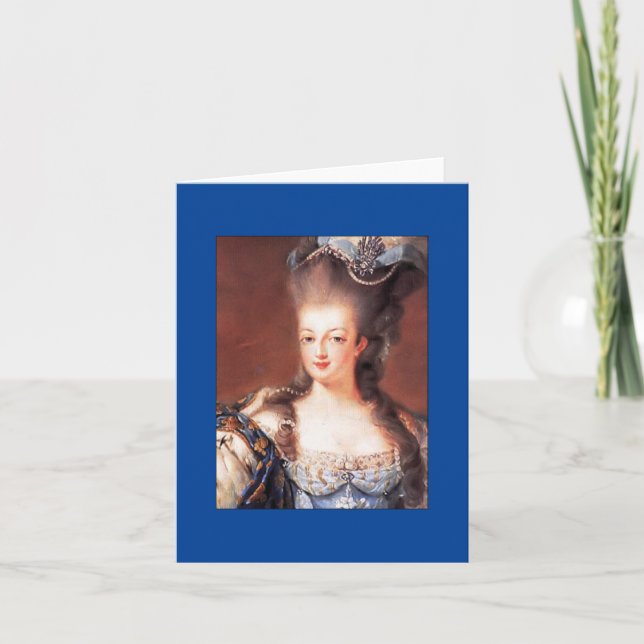 Fransk Marie Antoinette-anteckningskort Kort (Framsida)