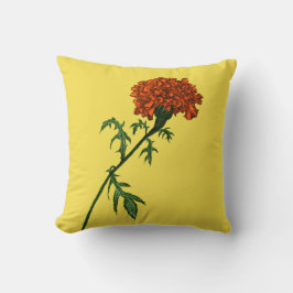 Fransk Marigold Flower Art Gardener Kudde