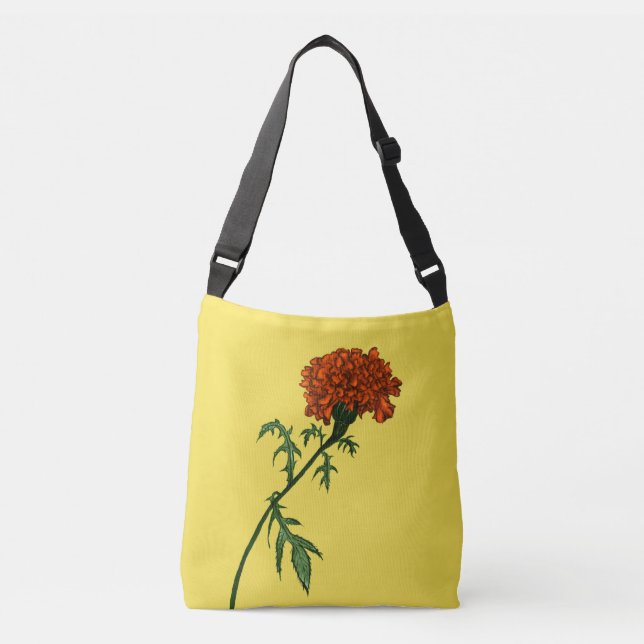 Fransk Marigold Flower Plant Älskare Gardener Axelväska (Framsida)