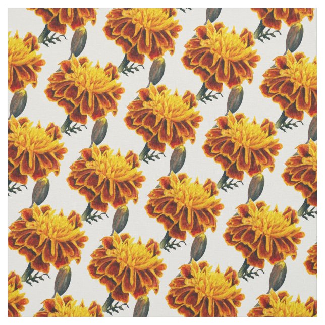 Fransk Marigold golden gult vattenfärgsstruktur Tyg (Provkarta)