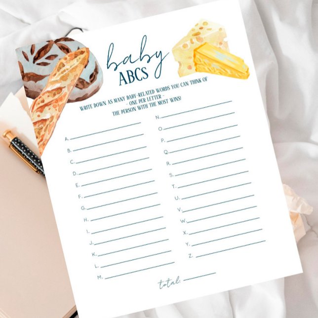 Fransk Market - Baby Shower Baby ABCs Game (Skapare uppladdad)