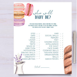 Fransk Market - Baby Shower Vem kommer att vara Ba