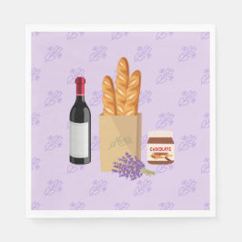 Fransk Market Lavender Pappersservett