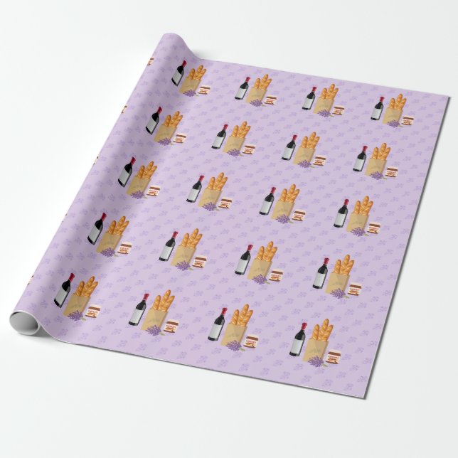 Fransk Market Lavender Presentpapper (Utrullad)