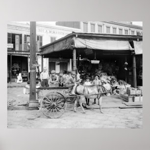 Fransk Market, New Orleans: 1910 Poster