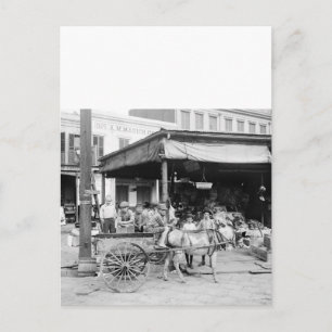 Fransk Market, New Orleans, 1910 Vykort