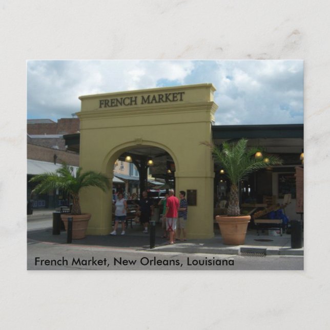 Fransk marknadsför New Orleans Vykort (Framsida)